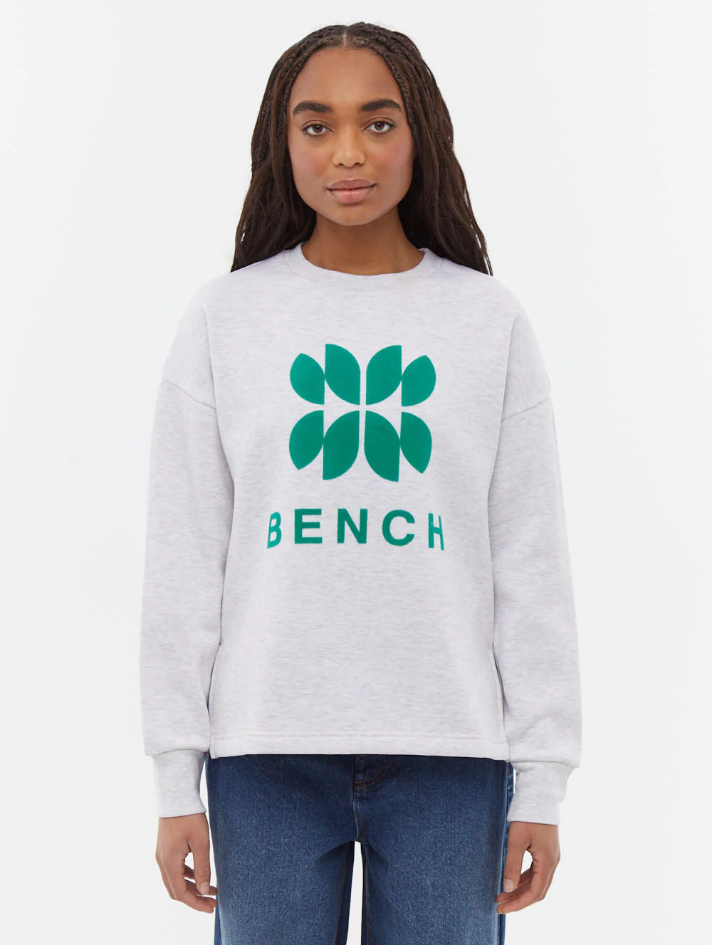 Zie Graphic Crew Neck Sweatshirt - Blue
